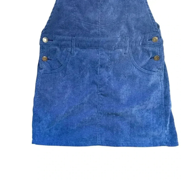 UNIQ Always On Time Blue Corduroy Overall Dress Size M - Picture 4 of 12